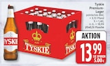 Premium-Lager von Tyskie für 13,99 € bei EDEKA im Angebot Premium-Lager von Tyskie im aktuellen EDEKA Prospekt