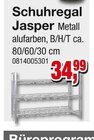 Schuhregal Jasper für 34,99 € bei Die Möbelfundgrube im Angebot Schuhregal Jasper im aktuellen Die Möbelfundgrube Prospekt