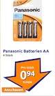 Batterien AA Angebote von Panasonic bei Action Fürth für 0,94 €