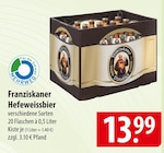 Hefeweissbier im Angebot bei famila Nordost in Celle Hefeweissbier Angebote von Franziskaner bei famila Nordost Celle für 13,99 €