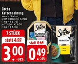 Katzennahrung Classics Angebote von Sheba bei EDEKA Nettetal für 0,49 €