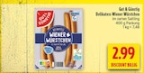 diska - Delikatess Wiener Würstchen Angebot im Prospekt Delikatess Wiener Würstchen bei diska im Prospekt "" für 2,99 €