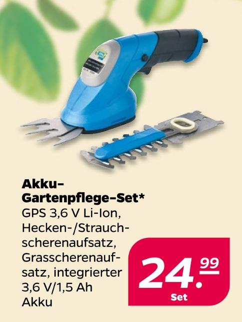 Akku-Gartenpflege-Set