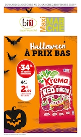 Prospectus Supermarchés Bi1 en cours à Labergement-Sainte-Marie et alentours, "HALLOWEEN À PRIX BAS", 16 pages, 21/10/2025 - 02/11/2025 Catalogue Supermarchés Bi1 en cours à Labergement-Sainte-Marie et alentours, "HALLOWEEN À PRIX BAS", 16 pages, 21/10/2025 - 02/11/2025