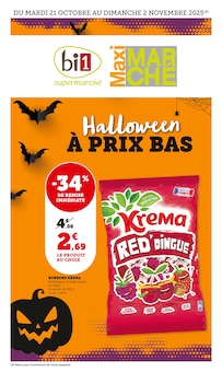 Catalogue Bi1 de la semaine "HALLOWEEN À PRIX BAS" avec 1 pages, valide du 21/10/2025 au 02/11/2025 pour Ornans et alentours Prospectus Bi1 de la semaine "HALLOWEEN À PRIX BAS" avec 1 pages, valide du 21/10/2025 au 02/11/2025 pour Ornans et alentours