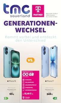 Aktueller TMC Sauerland GmbH Prospekt "GENERATIONEN-WECHSEL" Seite 1 von 8 Seiten