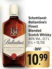 Finest Blended Scotch Whisky Angebote von Ballantine's bei E center Ludwigsburg für 10,99 €