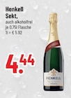 Sekt im Trinkgut Prospekt Sekt von Henkell im aktuellen Trinkgut Prospekt für 4,44 €