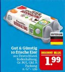 10 frische Eier Angebote von Gut & Günstig bei Marktkauf Schwabach für 1,99 €