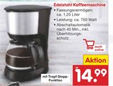 Edelstahl Kaffeemaschine Angebote bei Netto Marken-Discount Pforzheim für 14,99 €