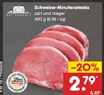 Schweine-Minutensteaks bei Netto Marken-Discount im Bad Schussenried Prospekt für 2,79 €