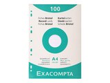 Promo Exacompta - Pack de 100 Fiches Bristol - A4 - petits carreaux - perforées - blanc à 6,59 € dans le catalogue Bureau Vallée à Orgeval