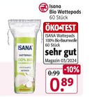 Bio Wattepads Angebote von ISANA bei Rossmann Erlangen für 0,89 €