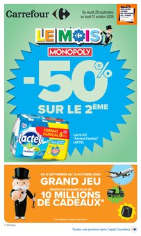 Promotion Produits Laitiers dans le prospectus Carrefour, valable du 29/09/2026 au 12/10/2026 Promo Produits Laitiers dans le catalogue Carrefour du moment à la page 1