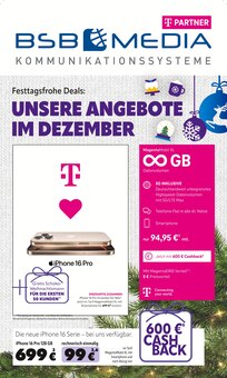 BSB mobilfunk Prospekt Festtagsfrohe Deals: UNSERE ANGEBOTE IM DEZEMBER mit  Seiten