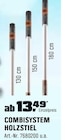 Holzstiel im OBI Prospekt Combisystem Holzstiel im aktuellen OBI Prospekt für 13,49 €