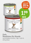 Nassfutter für Hunde Angebote von Defu bei tegut Coburg für 1,99 €