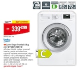 Lave-linge frontal 8 kg - BEKO en promo chez Carrefour Villebon-sur-Yvette à 339,99 €