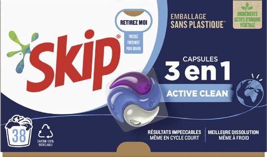 Lessive capsules 3 en1 Active Clean*