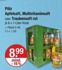 Apfelsaft, Multivitaminsaft oder Traubensaft rot von Pölz im aktuellen V-Markt Prospekt für 8,99 €