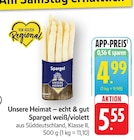 Aktuelles Spargel weiß/violett Angebot bei EDEKA in Heidelberg ab 4,99 €