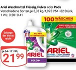 Waschmittel Flüssig Angebote von Ariel bei GLOBUS Brühl für 21,99 €
