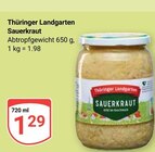 Sauerkraut im Angebot bei GLOBUS in Zwickau Sauerkraut Angebote von Thüringer Landgarten bei GLOBUS Zwickau für 1,29 €