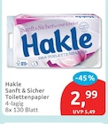 Sanft & Sicher Toilettenpapier von Hakle im aktuellen budni Prospekt