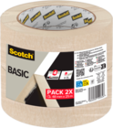 Adhésif de masquage scotch basic 48mm 25m - lot x2 rl - Brico Dépôt à Tarbes Adhésif de masquage scotch basic 48mm 25m - lot x2 rl en promo chez Brico Dépôt Tarbes à 4,99 €
