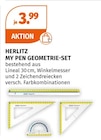 Bürobedarf im Müller Prospekt MY PEN GEOMETRIE-SET von HERLITZ im aktuellen Müller Prospekt für 3,99 €