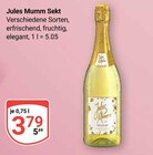 Sekt Angebote von Jules Mumm bei GLOBUS Castrop-Rauxel für 3,79 €