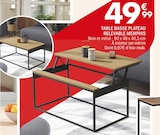Table basse plateau relevable Memphis en promo chez La Foir’Fouille Le Mans à 49,99 €