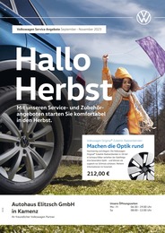 Volkswagen Prospekt für Kamenz: Herbst in Sicht, 1 Seite, 01.09.2023 - 30.11.2023
