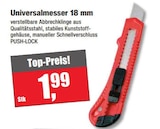 Universalmesser 18 mm im Angebot bei Witthus Heimtex-Fachmarkt GmbH in Oldenburg Universalmesser 18 mm Angebote bei Witthus Heimtex-Fachmarkt GmbH Oldenburg für 1,99 €