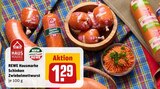 Schinken Zwiebelmettwurst im Angebot bei REWE in Hattingen Schinken Zwiebelmettwurst Angebote von REWE Hausmarke bei REWE Hattingen für 1,29 €