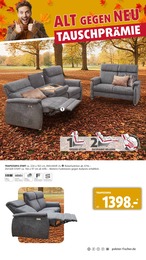 Trapezsofa im Polstermöbel Fischer Prospekt Trapezsofa im Polstermöbel Fischer Prospekt "ALT GEGEN NEU" auf Seite 15
