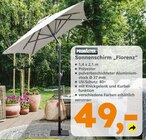 Aktuelle Sonnenschirm Angebote bei Globus-Baumarkt in Braunschweig Aktuelles Sonnenschirm „Florenz“ Angebot bei Globus-Baumarkt in Braunschweig ab 49,00 €