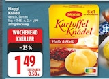 Kartoffel Knödel Halb & Halb von Maggi für 1,49 € bei EDEKA im Angebot Kartoffel Knödel Halb & Halb von Maggi im aktuellen EDEKA Prospekt