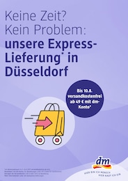 dm-drogerie markt Prospekt "Keine Zeit? Kein Problem", 1 Seite, 14.07.2025 - 14.07.2025 Aktueller dm-drogerie markt Prospekt, "Keine Zeit? Kein Problem", mit Angeboten der Woche, gültig von 14.07.2025 bis 14.07.2025
