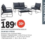 Salon bas 4 pièces - E.Leclerc à Bordeaux Salon bas 4 pièces en promo chez E.Leclerc Bordeaux à 189,00 €
