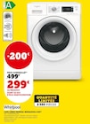 Lave-linge frontal 8 KG - Whirlpool en promo chez Super U Tournefeuille à 299,00 €