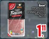 Delikatess Bacon von Gut & Günstig im aktuellen EDEKA Prospekt für 1,11 €