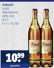 Uralt Weinbrand im Angebot bei Getränkewelt in Duisburg Uralt Weinbrand Angebote von Asbach bei Getränkewelt Duisburg für 10,99 €