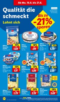 Mozzarella im aktuellen Lidl Prospekt (Hannover) Mozzarella im Lidl Prospekt "LIDL LOHNT SICH" mit 63 Seiten (Hannover)