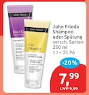 Shampoo oder Spülung im Angebot bei budni in Lüneburg Shampoo oder Spülung Angebote von John Frieda bei budni Lüneburg für 7,99 €