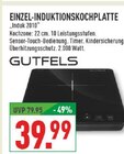 Einzel-Induktionskochplatte Induk 2010 Angebote von Gutfels bei Marktkauf Dortmund für 39,99 €