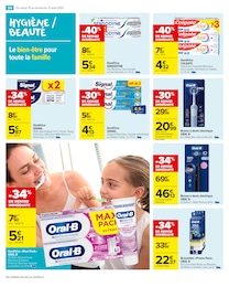 Prix et réduction Oral-B dans le prospectus Carrefour Market en cours Offre Oral-B dans le catalogue Carrefour Market du moment à la page 36