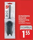 Elektronik-Stabfeuerzeug von Gut&Günstig für 1,55 € bei EDEKA im Angebot Elektronik-Stabfeuerzeug von Gut&Günstig im aktuellen EDEKA Prospekt