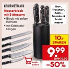 Messerblock mit 5 Messern Angebote von GOURMETMAXX bei Netto Marken-Discount Siegburg für 9,99 €