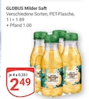 Aktuelle Saft Angebote bei GLOBUS in Duisburg Aktuelles Milder Saft Angebot bei GLOBUS in Duisburg ab 2,49 €